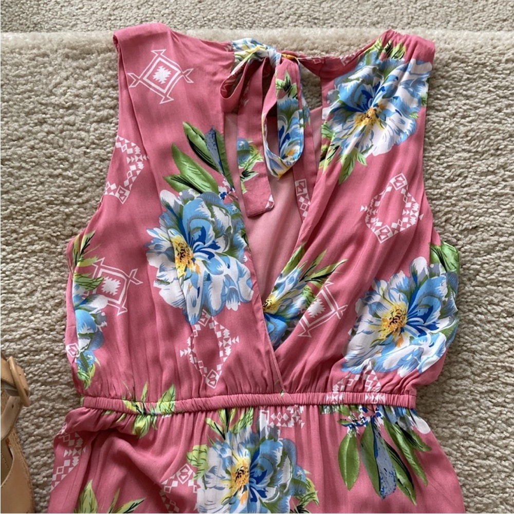 Pink Floral Maxi Dress - Picture 7 of 10